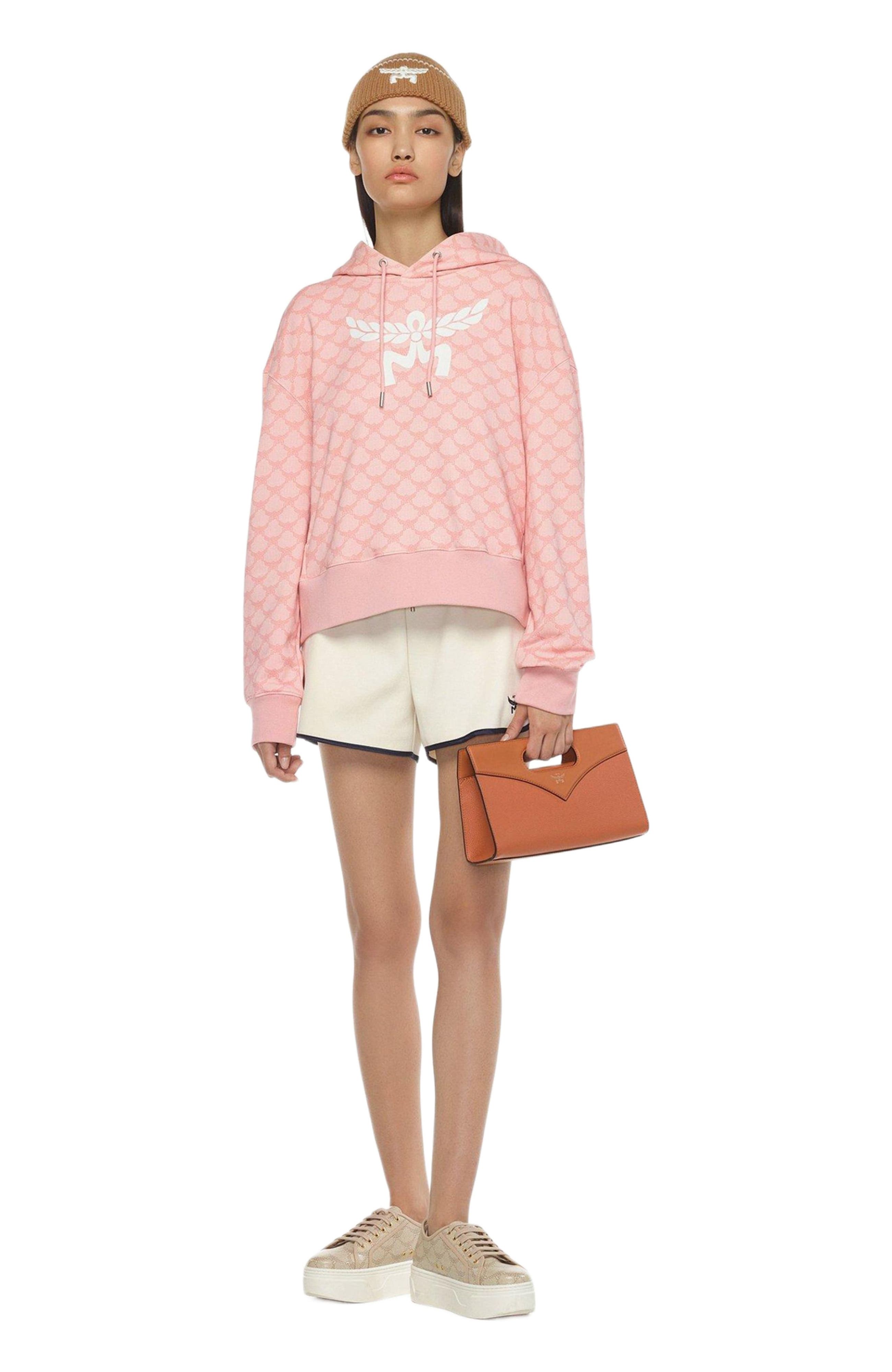 MCM Diamond Tote in Embossed Leather, Alternate, color, Cognac