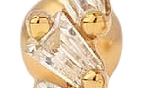 Made By Mary Triple Baguette Stud Earrings In Gold