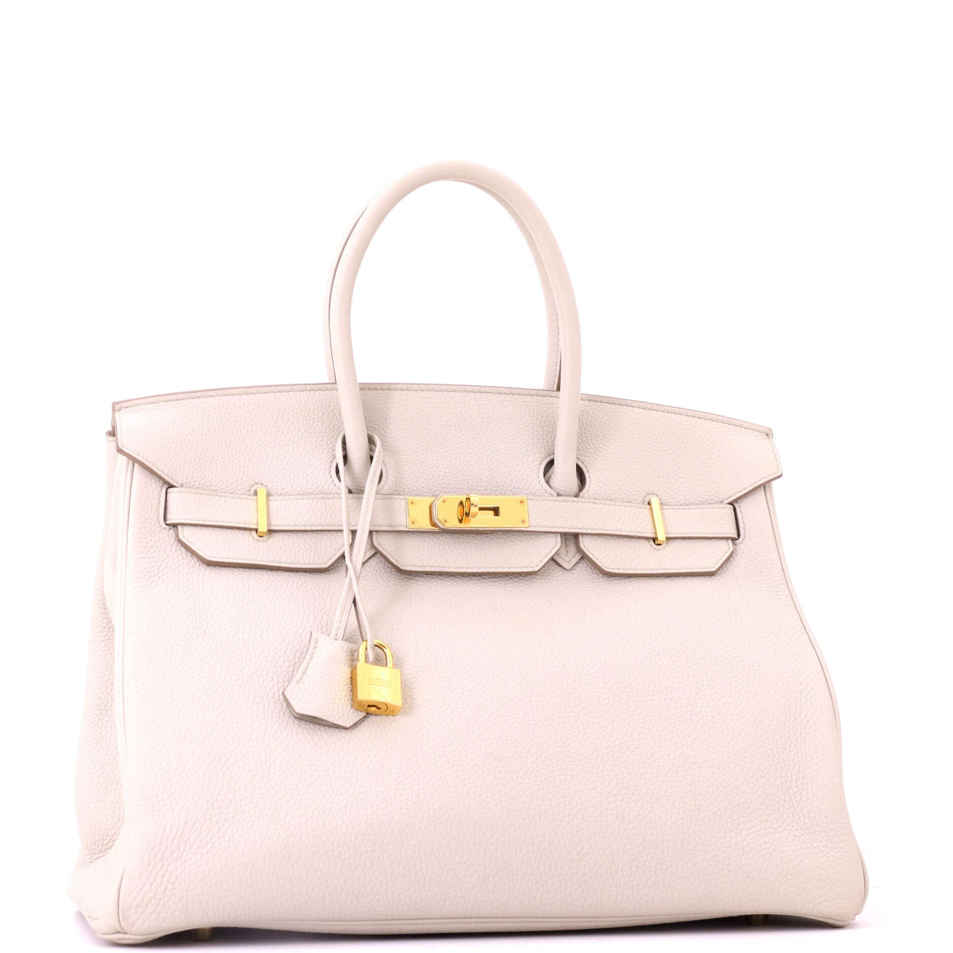 Pre-Owned Hermes Birkin Handbag Light Togo with Gold Hardware 35, Alternate, color, Beton