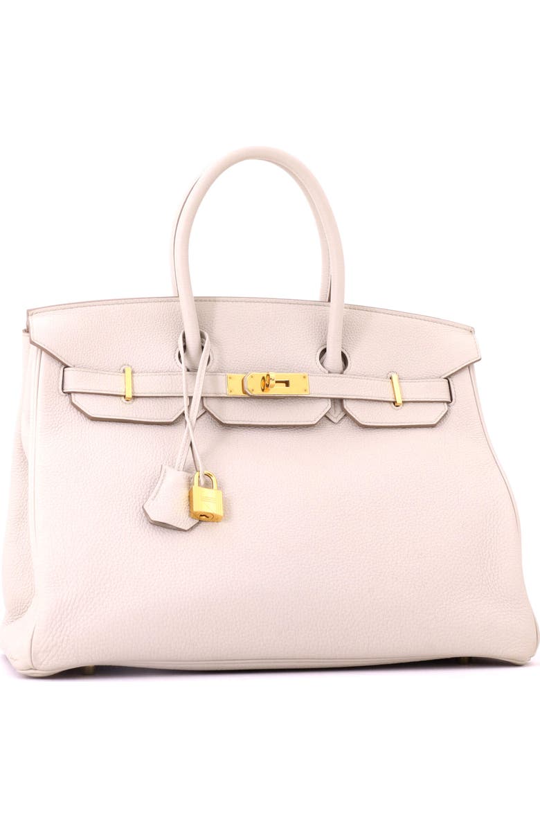 Pre-Owned Hermes Birkin Handbag Light Togo with Gold Hardware 35, Alternate, color, Beton