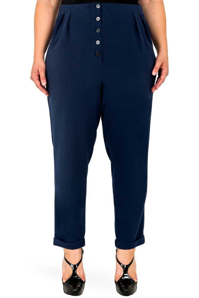 Francine High Rise Skinny Pants, Main, color, NAVY