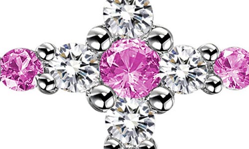 Lafonn Birthstone Cross Pendant Necklace In Metallic