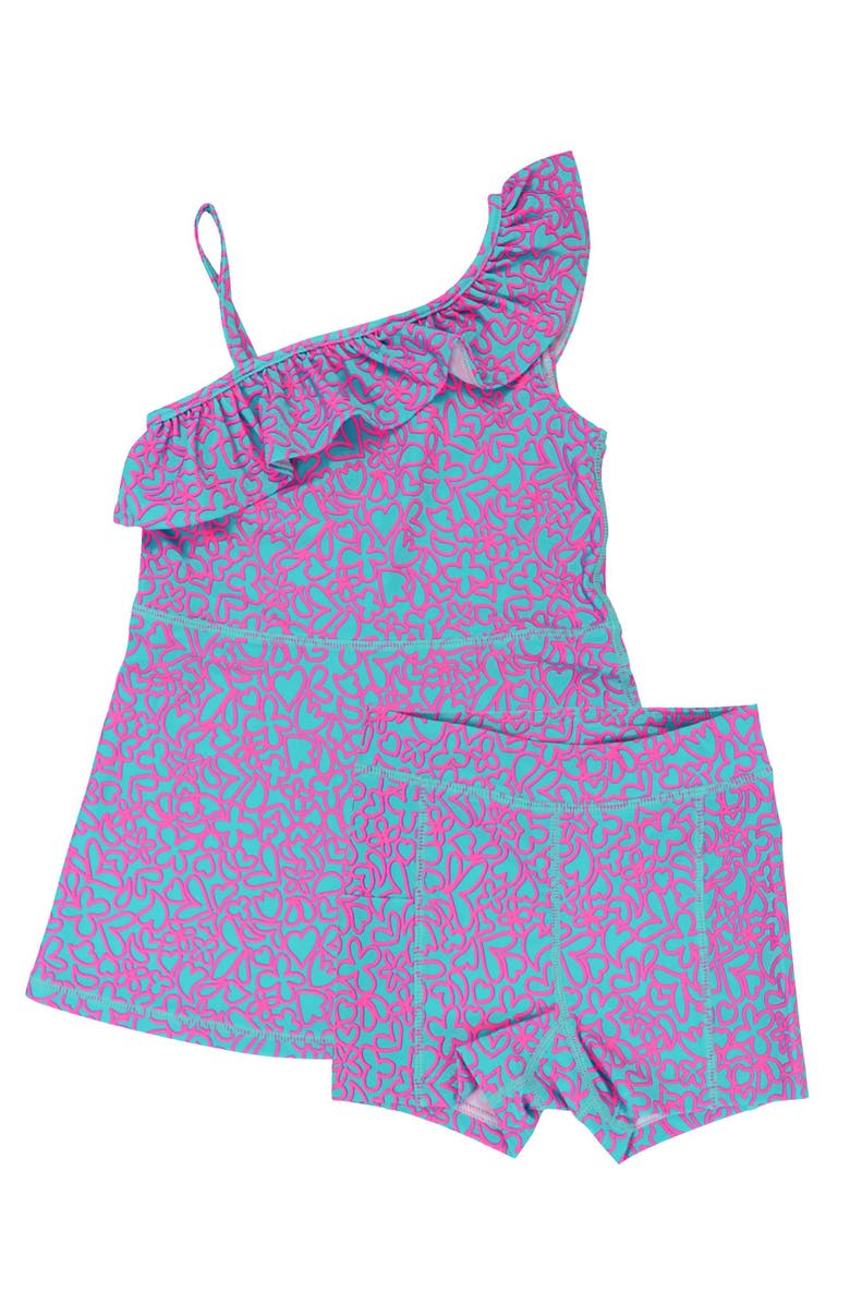 RuffleButts Girls Active Tennis Dress and Bike Short Set, Main, color, 