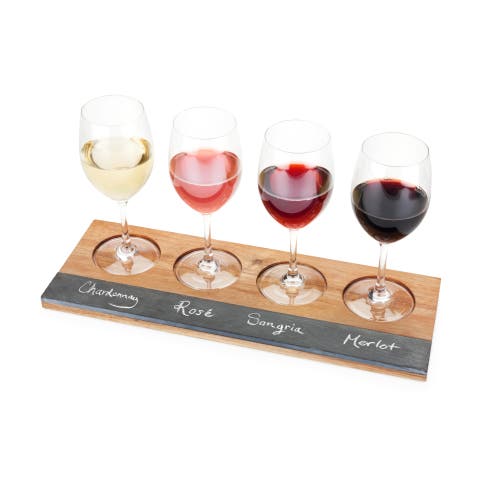 Twine Acacia Wood Wine Flight Board In Wood