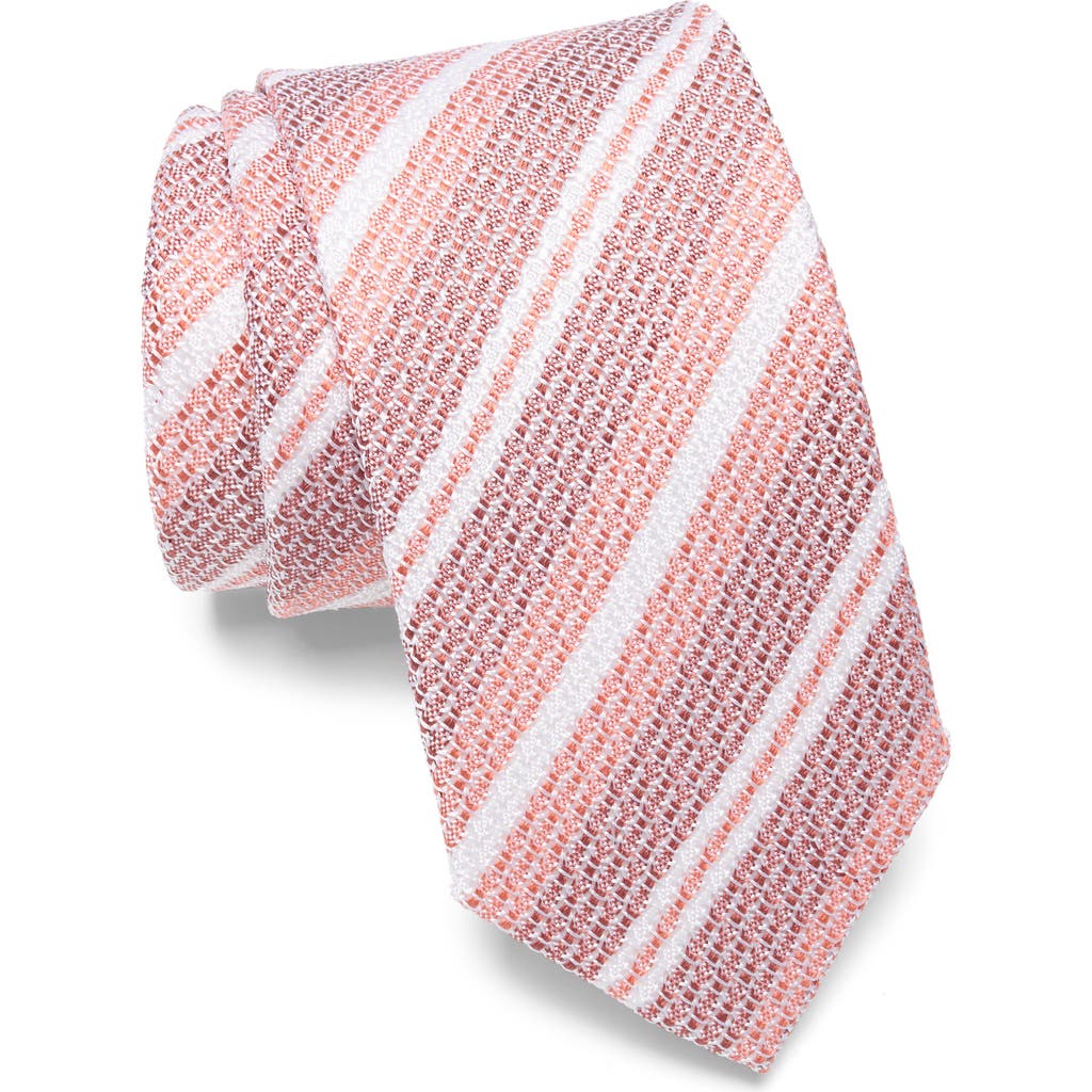 Bonobos Textured Stripe Silk Tie In Orange