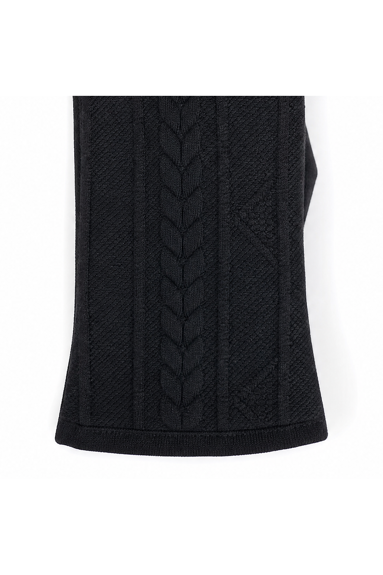 Women's Cable Knit Winter Glove, Alternate, color, Black
