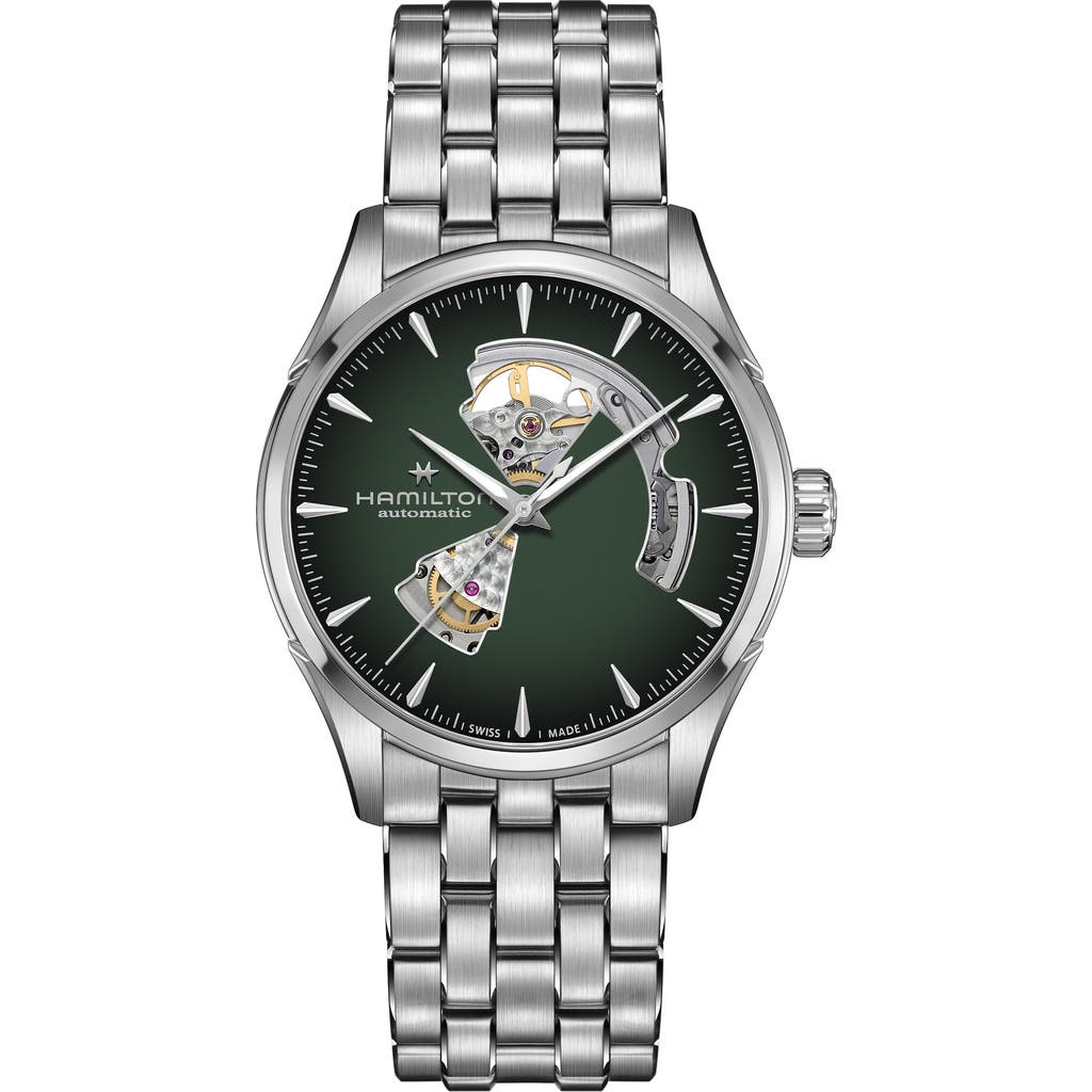 Hamilton Jazzmaster Open Heart Automatic Bracelet Watch, 42mm in Green  product