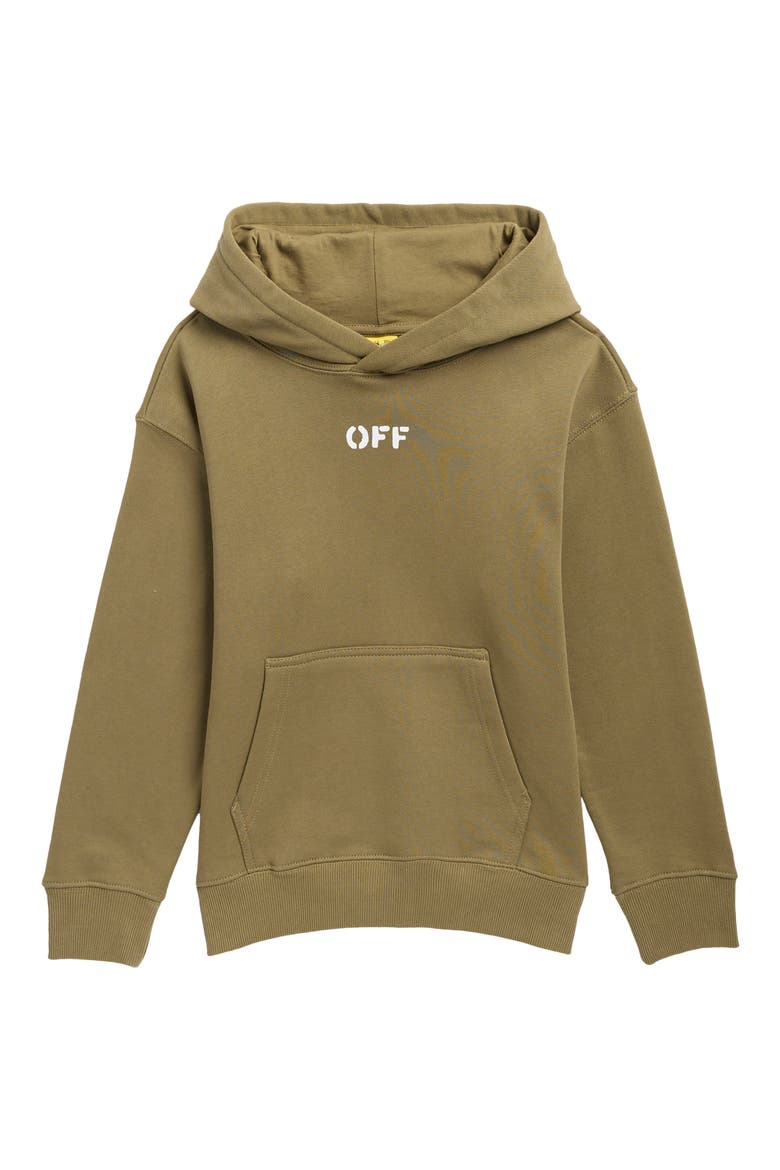 Kids' Logo Graphic Hoodie, Main, color, ARMY OLIVE