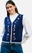Yumi Embroidered Knitted Vest
