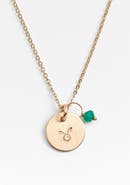 Nashelle 14k-Gold Fill & Semiprecious Birthstone Zodiac Mini Disc Necklace