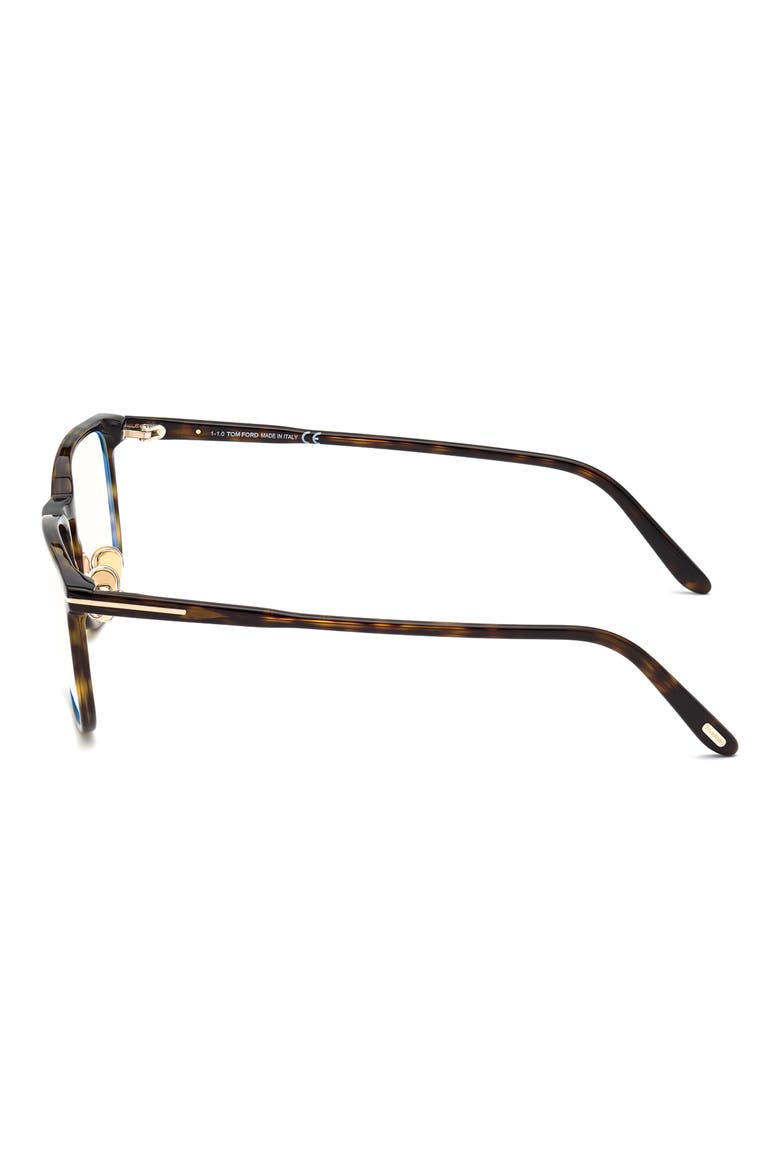 53mm Blue Light Blocking Glasses, Alternate, color, DARK HAVANA/ BLUE BLOCK LENS