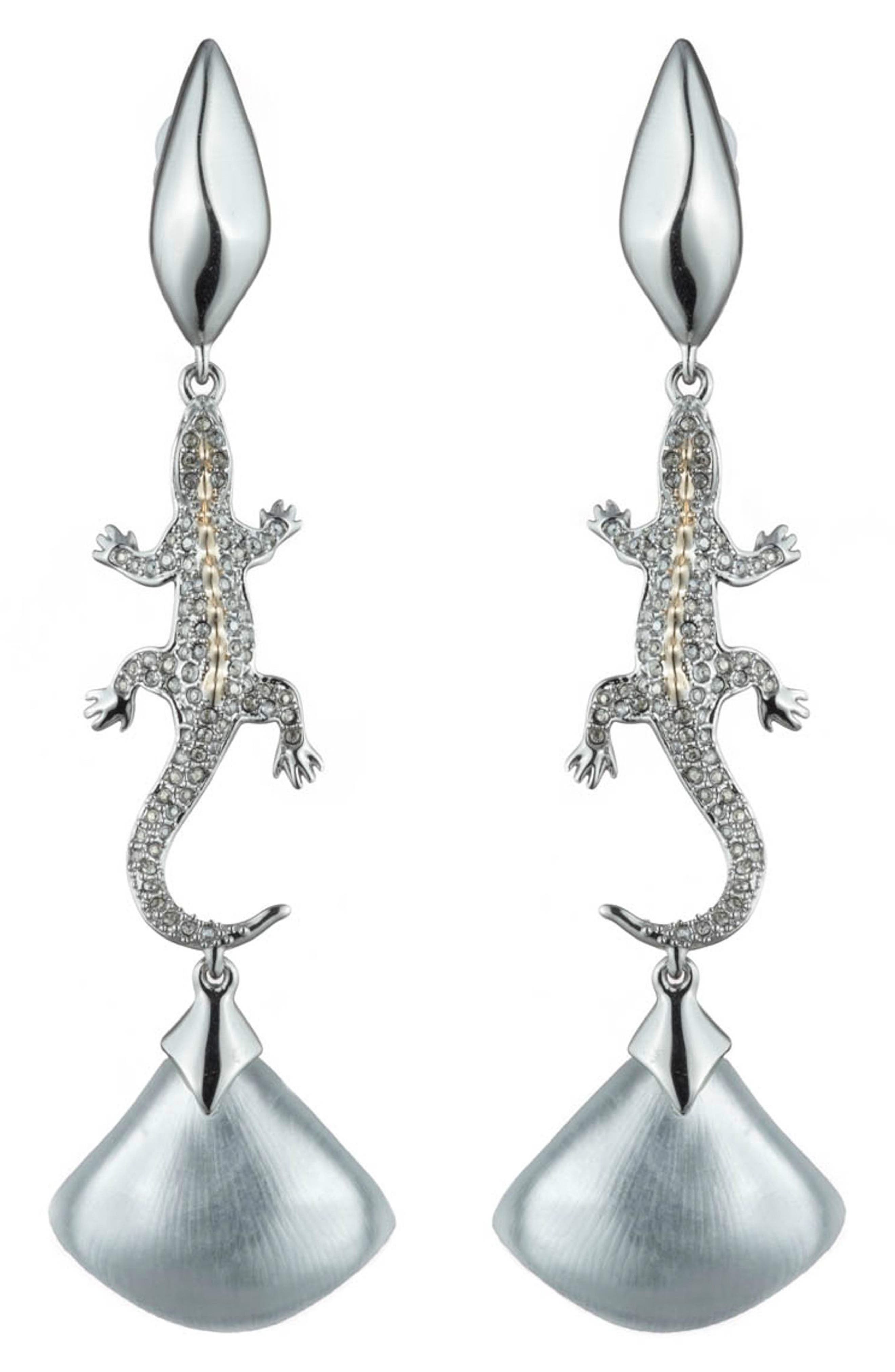 Alexis Bittar Crystal Encrusted Lizard Clip Earrings (Women) | Nordstrom