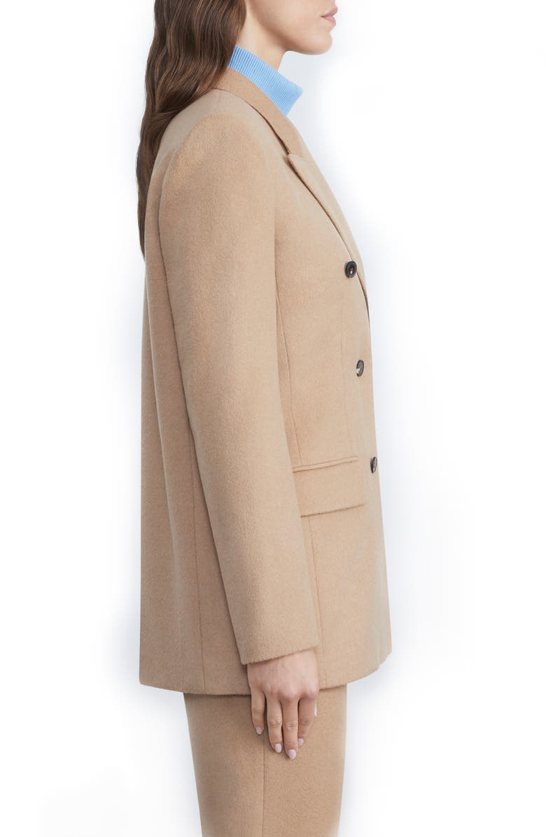 Lafayette 148 New York Trinity Double Breasted Camel Hair Blazer, Alternate, color, 