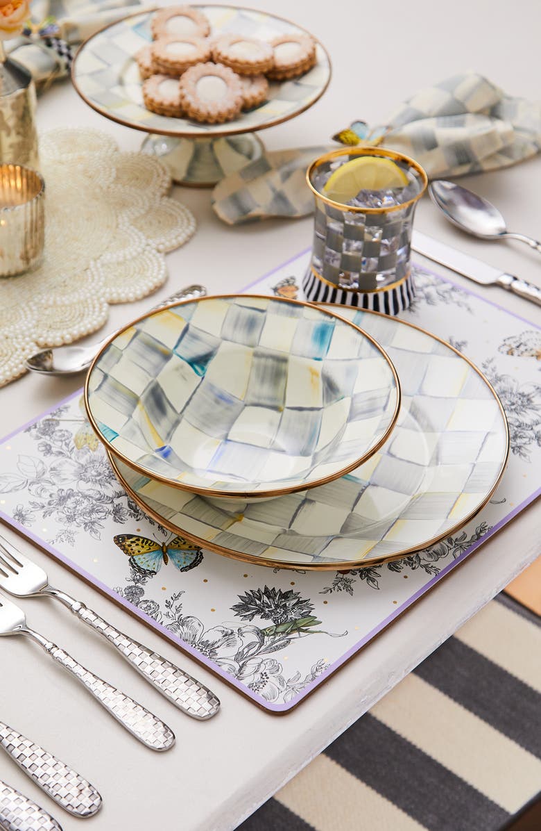 MACKENZIE CHILDS Set of 2 Carnival Sterling Check Tumblers, Alternate, color, 