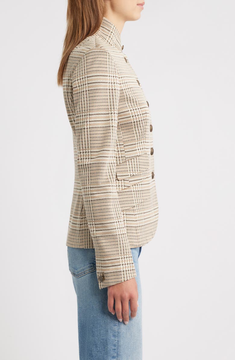 rag & bone Slade Glen Plaid Ponte Knit Blazer, Alternate, color, Tan Multi