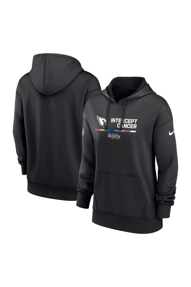 Women's Nike Black Arizona Cardinals 2022 NFL Crucial Catch Therma Performance Pullover Hoodie, Main, color, Black