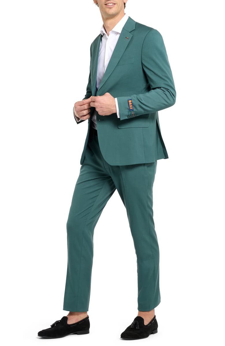 OppoSuits Daily Slim Fit Posy Green Suit, Alternate, color, Green