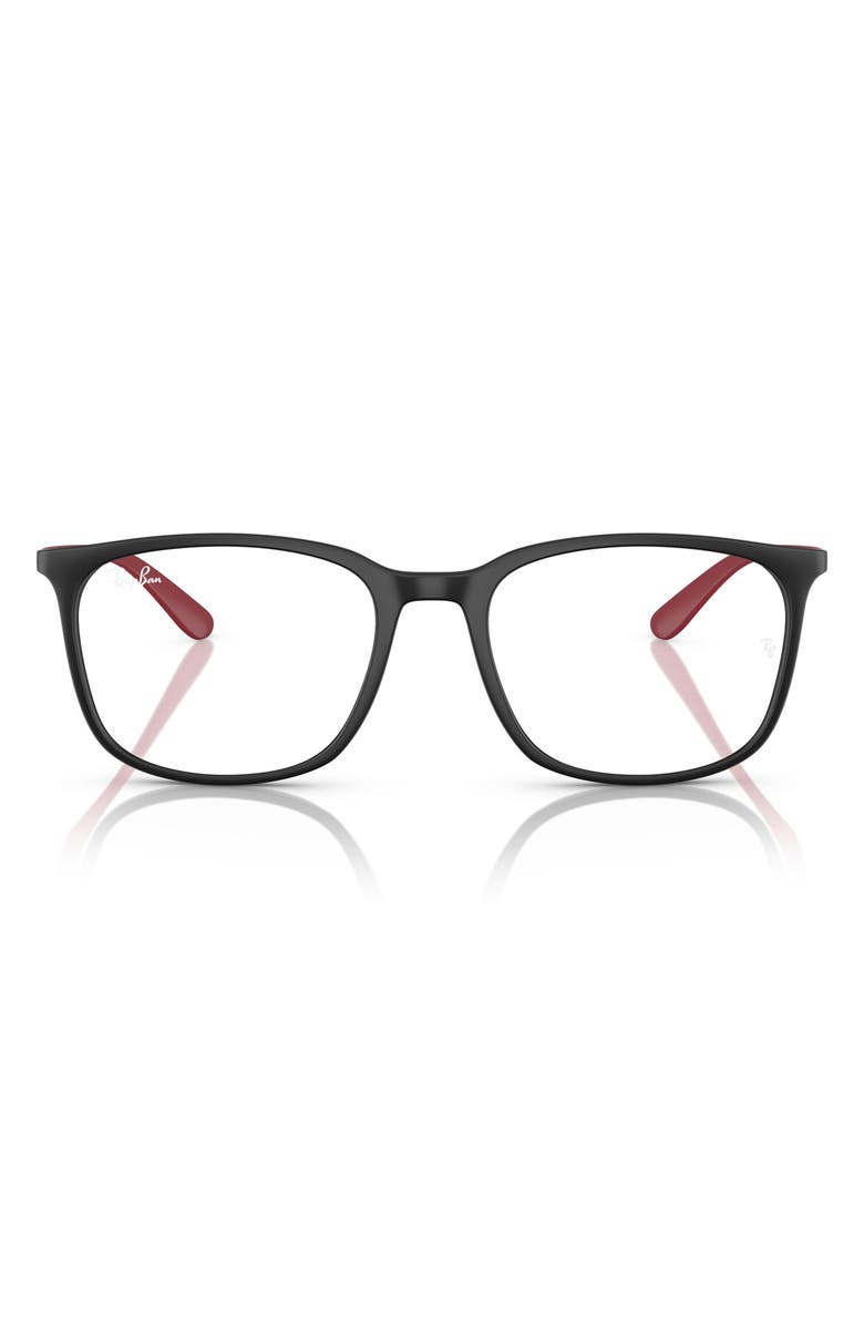 Ray-Ban 54mm Square Optical Glasses, Main, color, Sand Red