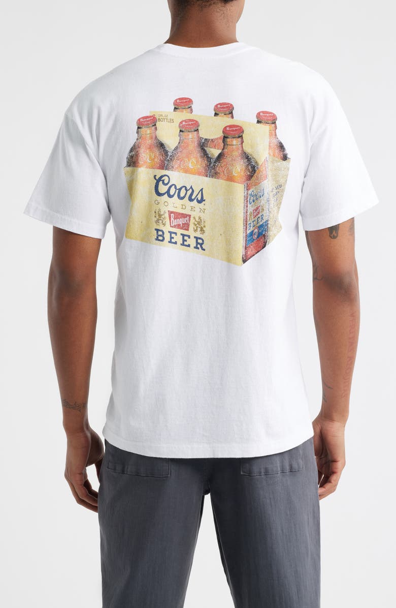 The Forecast Agency Coors Banquet Bottles Graphic T-Shirt, Alternate, color, White