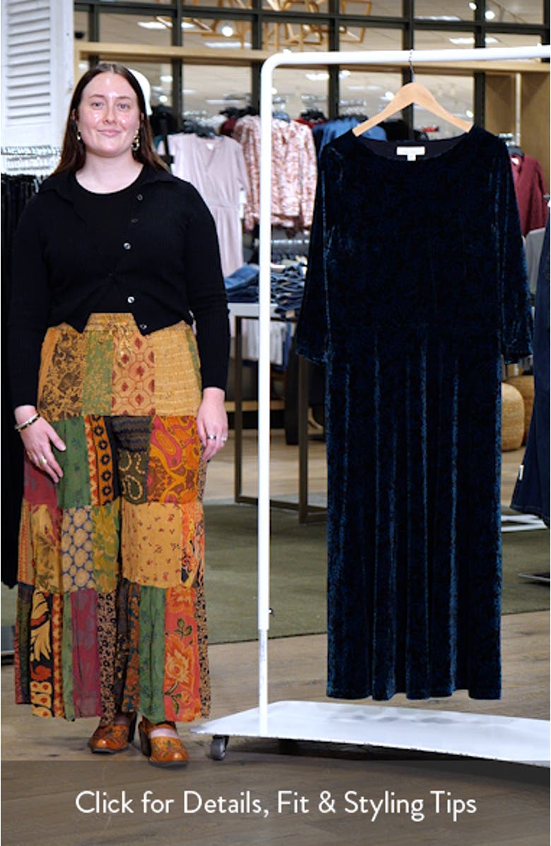 Oak Cottage Velvet Midi Dress, sales video thumbnail
