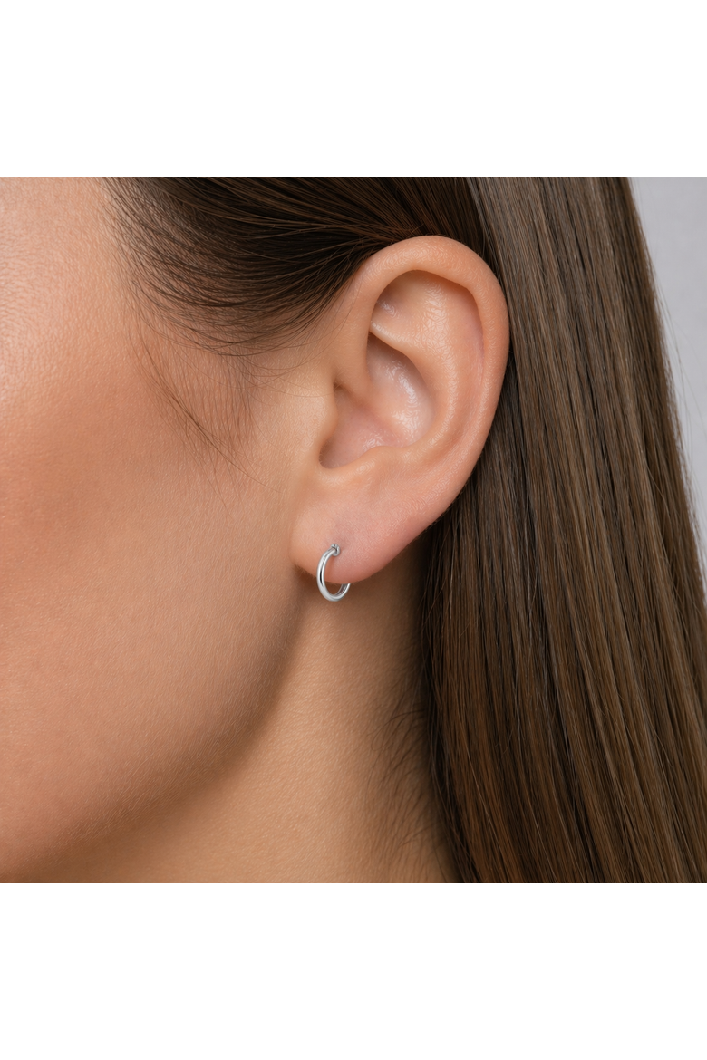 Sterling Silver Classic Huggie Hoops, Alternate, color, Silver