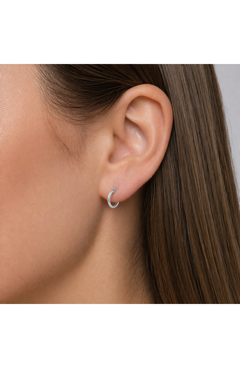 Donatello Gian Sterling Silver Classic Huggie Hoops, Alternate, color, Silver