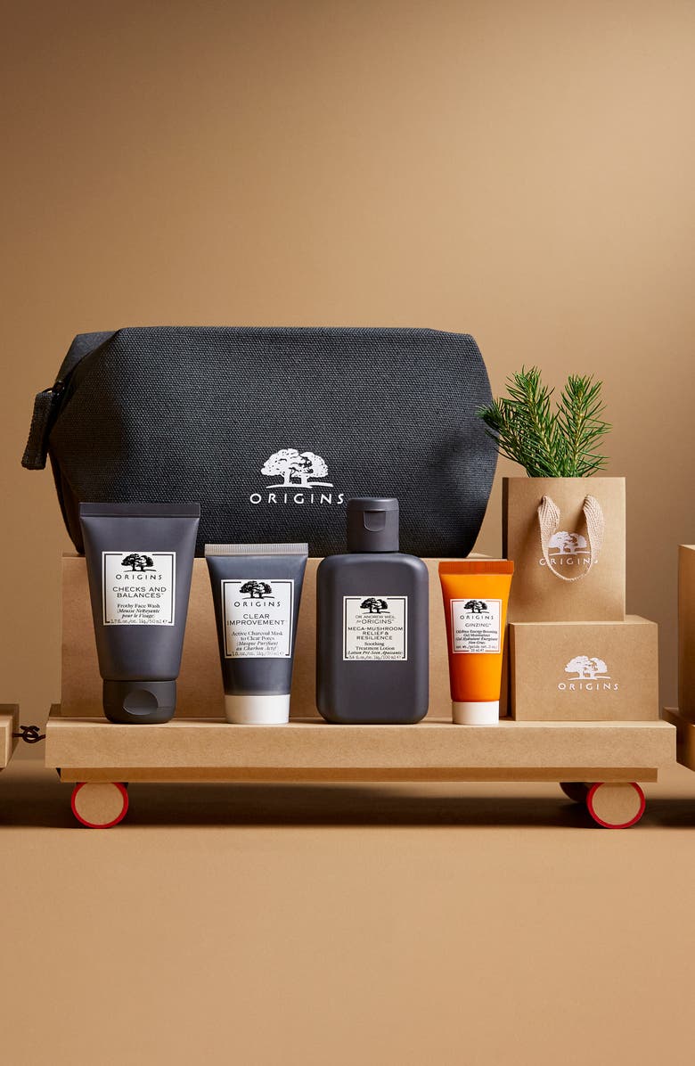 Origins Men In Merry Essential Skin Care Regimen for Men Set USD $73 Value, Alternate, color, 