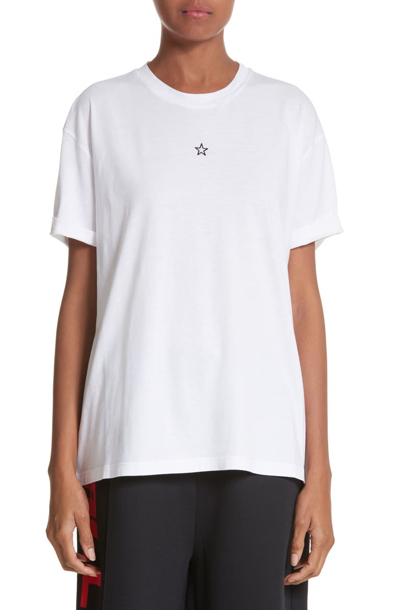 Stella McCartney Ministar Logo Cotton Tee, Main, color, 