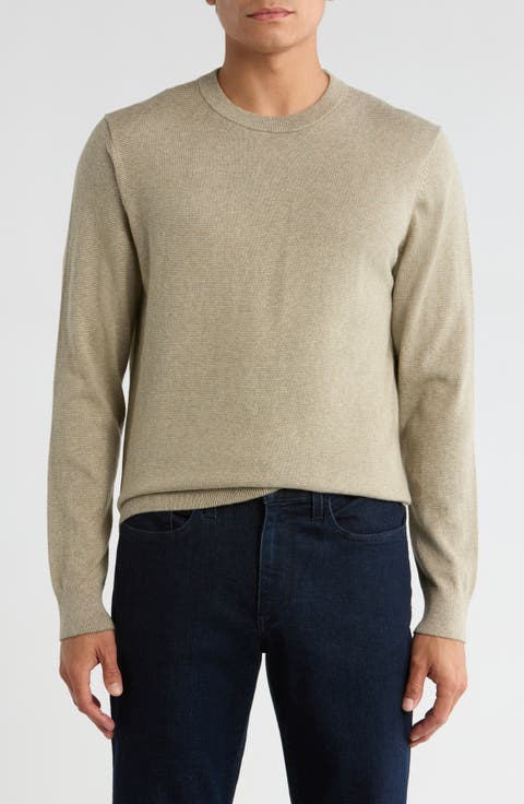 Organic Cotton & Cashmere Blend Crewneck Sweater