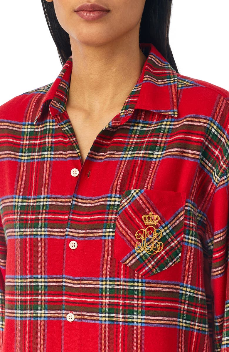Lauren Ralph Lauren Plaid Sleep Shirt, Alternate, color, 