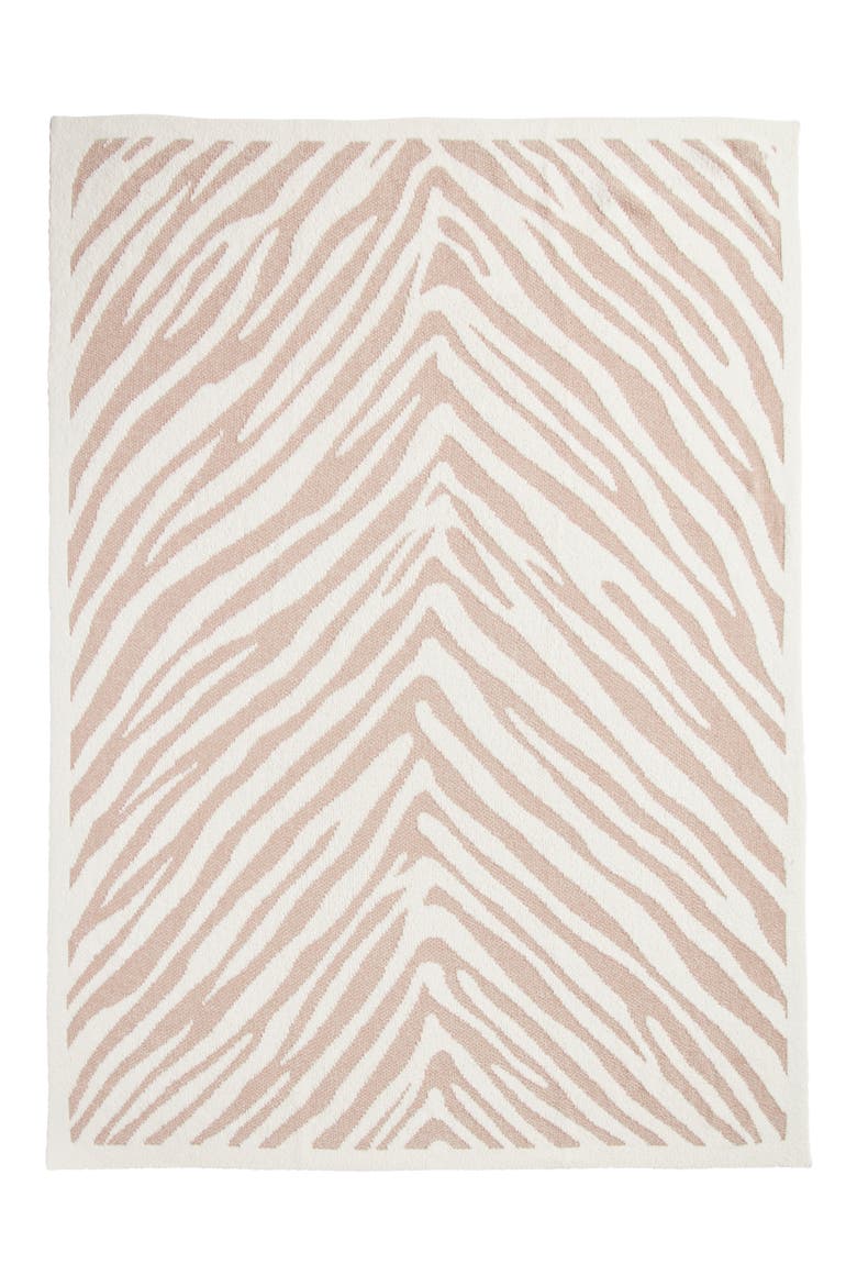 CozyChic® Zebra Throw Blanket, Alternate, color, CREAM/ TAUPE