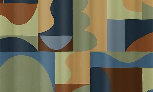Deny Designs Collage Forest Shower Curtain In Green