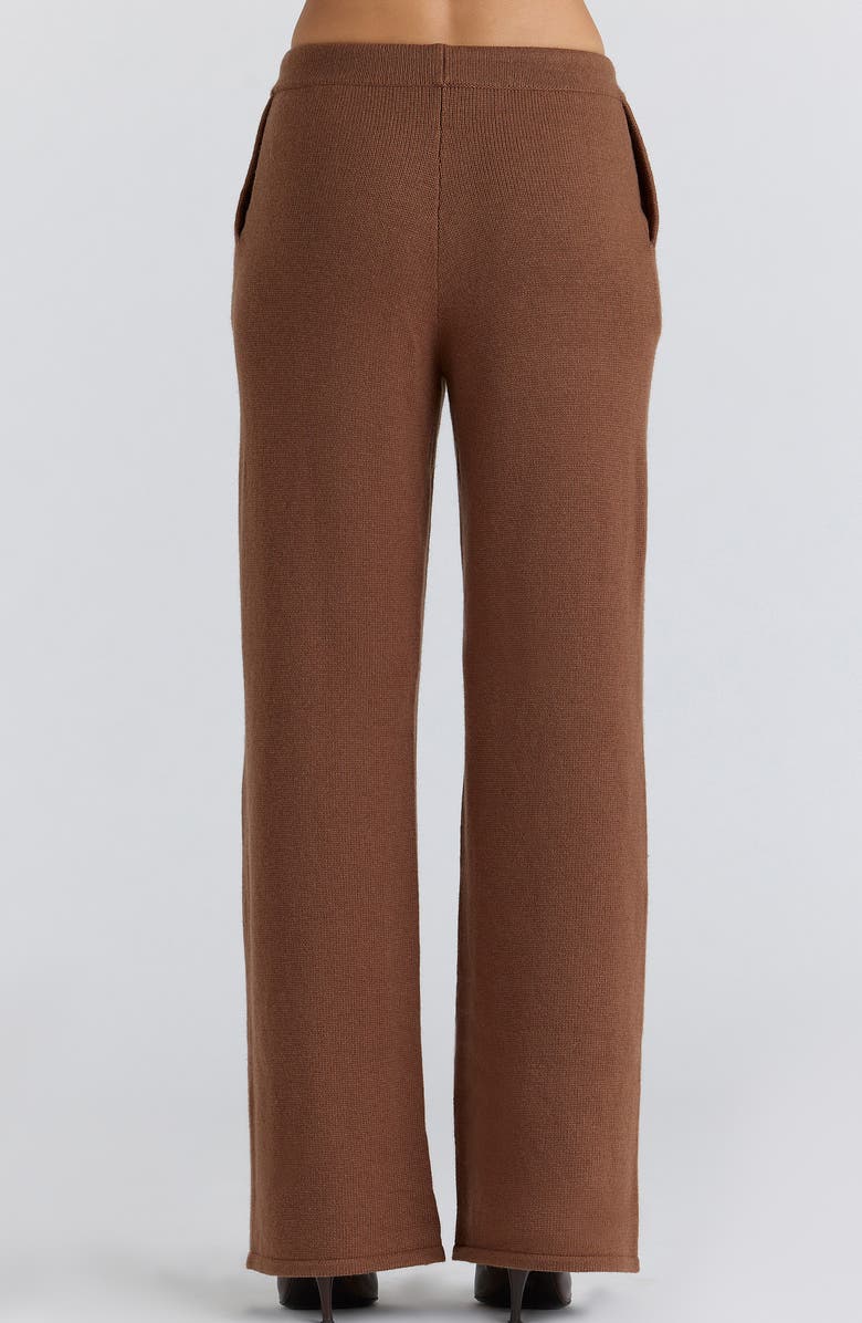 HOUSE OF CB Chelsea Knit Pants, Alternate, color, Chestnut