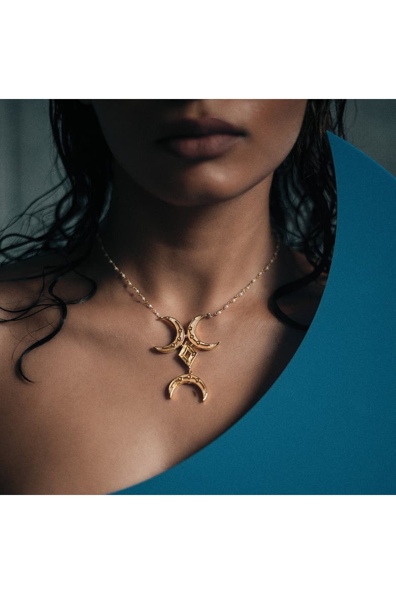 NOOR NECKLACE, Alternate, color, Gold Plated