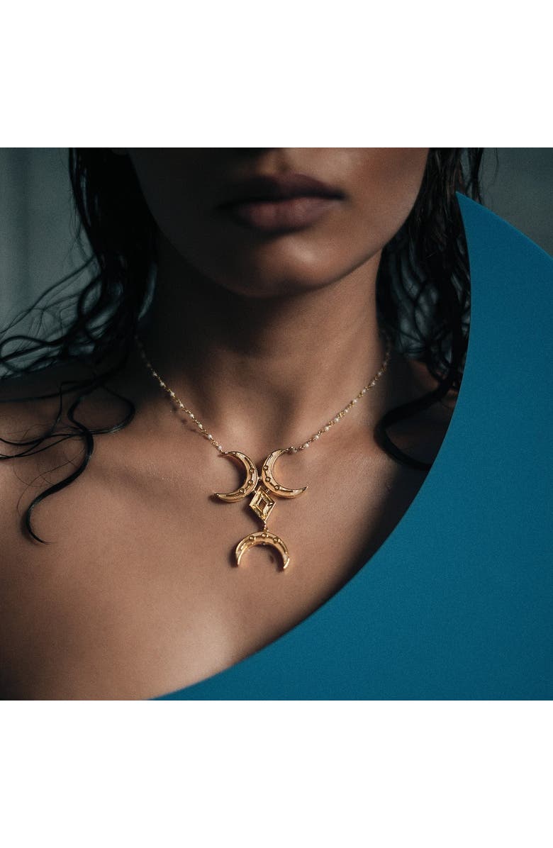 Dhwani Bansal NOOR NECKLACE, Alternate, color, Gold Plated