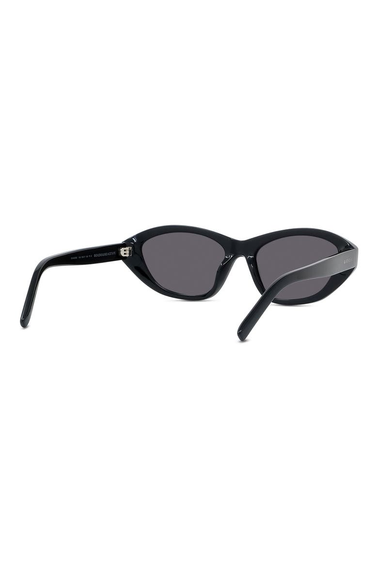 GV Day 55mm Cat Eye Sunglasses, Alternate, color, SHINY BLACK / SMOKE