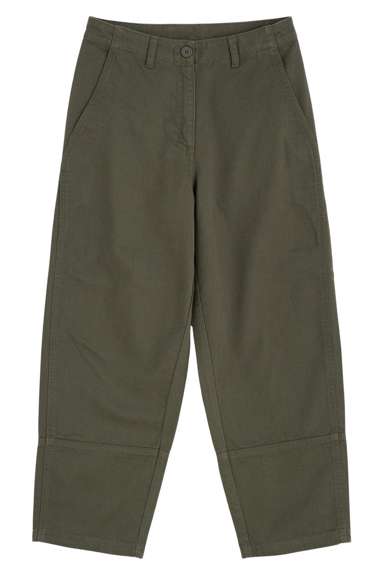 Painted Forms Ankle Barrel Leg Organic Cotton Pants, Alternate, color, NORI