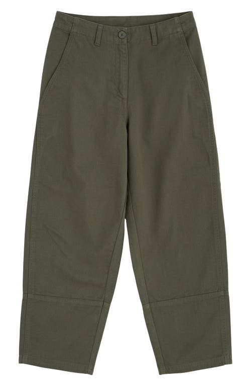 Seasalt Cornwall Painted Forms Ankle Barrel Leg Organic Cotton Pants In Green