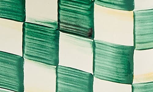 Mackenzie-childs Mackenzie Childs Emerald Check Enameled Steel Recipe Box In Green