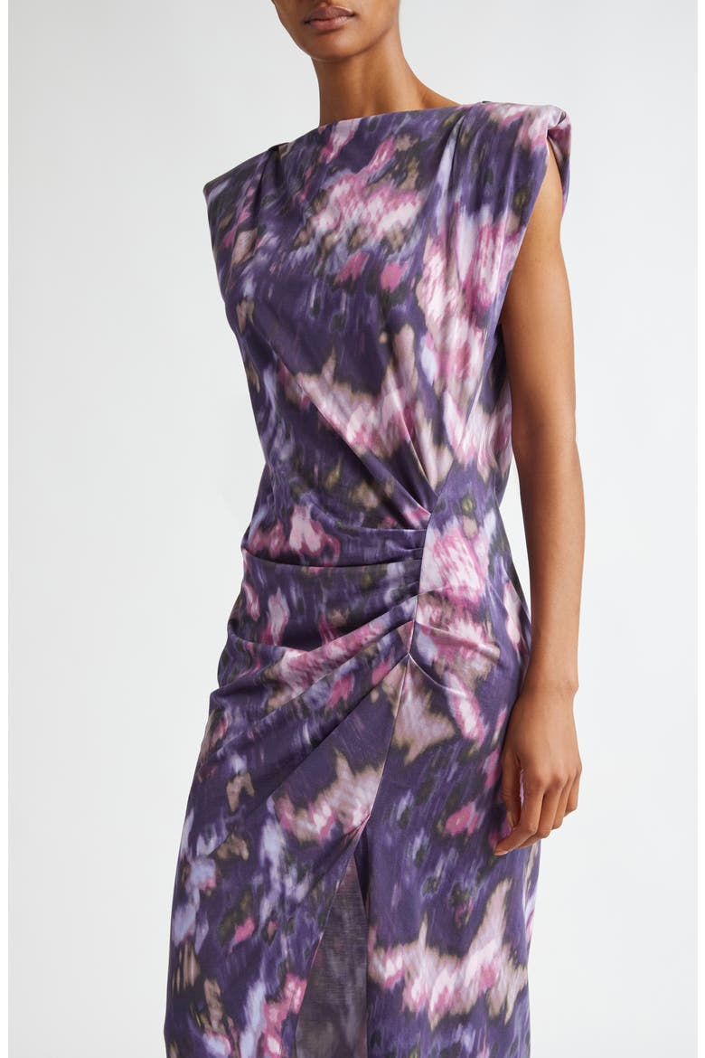Nadela Cap Sleeve Midi Dress, Alternate, color, PURPLE/ LILAC