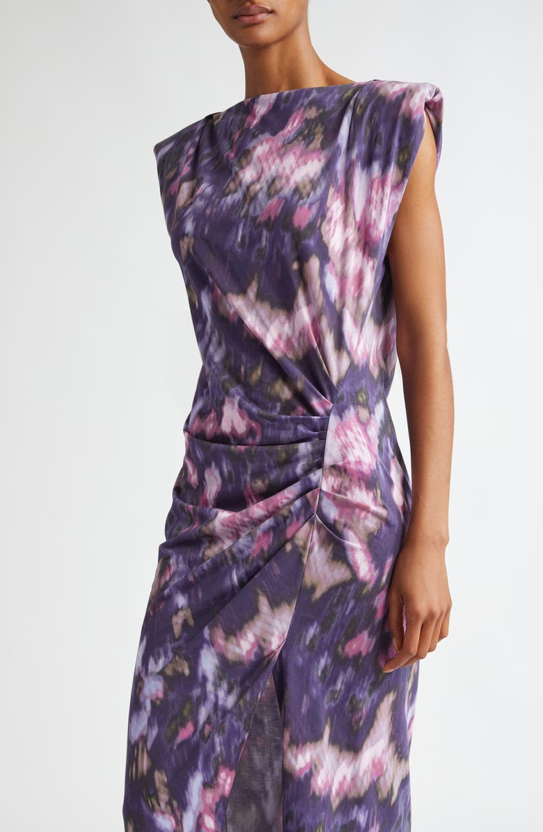 Isabel Marant Étoile Nadela Cap Sleeve Midi Dress, Alternate, color, 