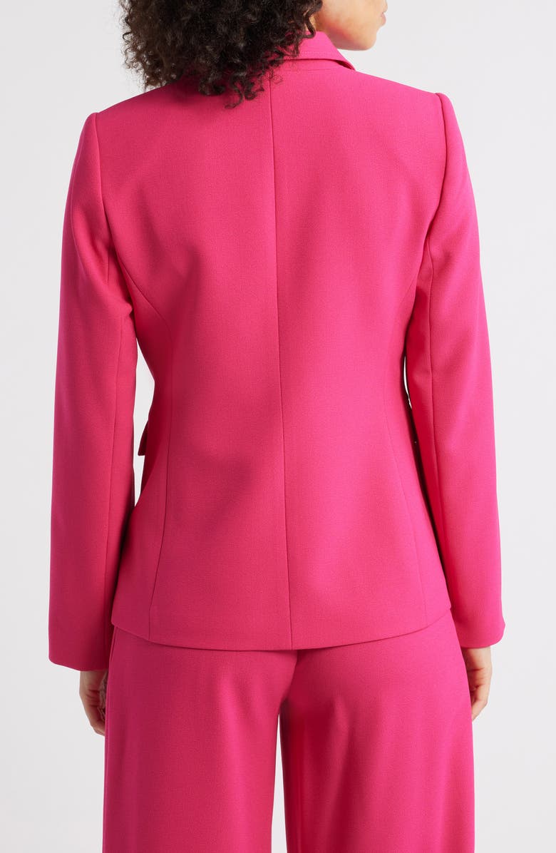 Tahari ASL One-Button Blazer, Alternate, color, Raspberry
