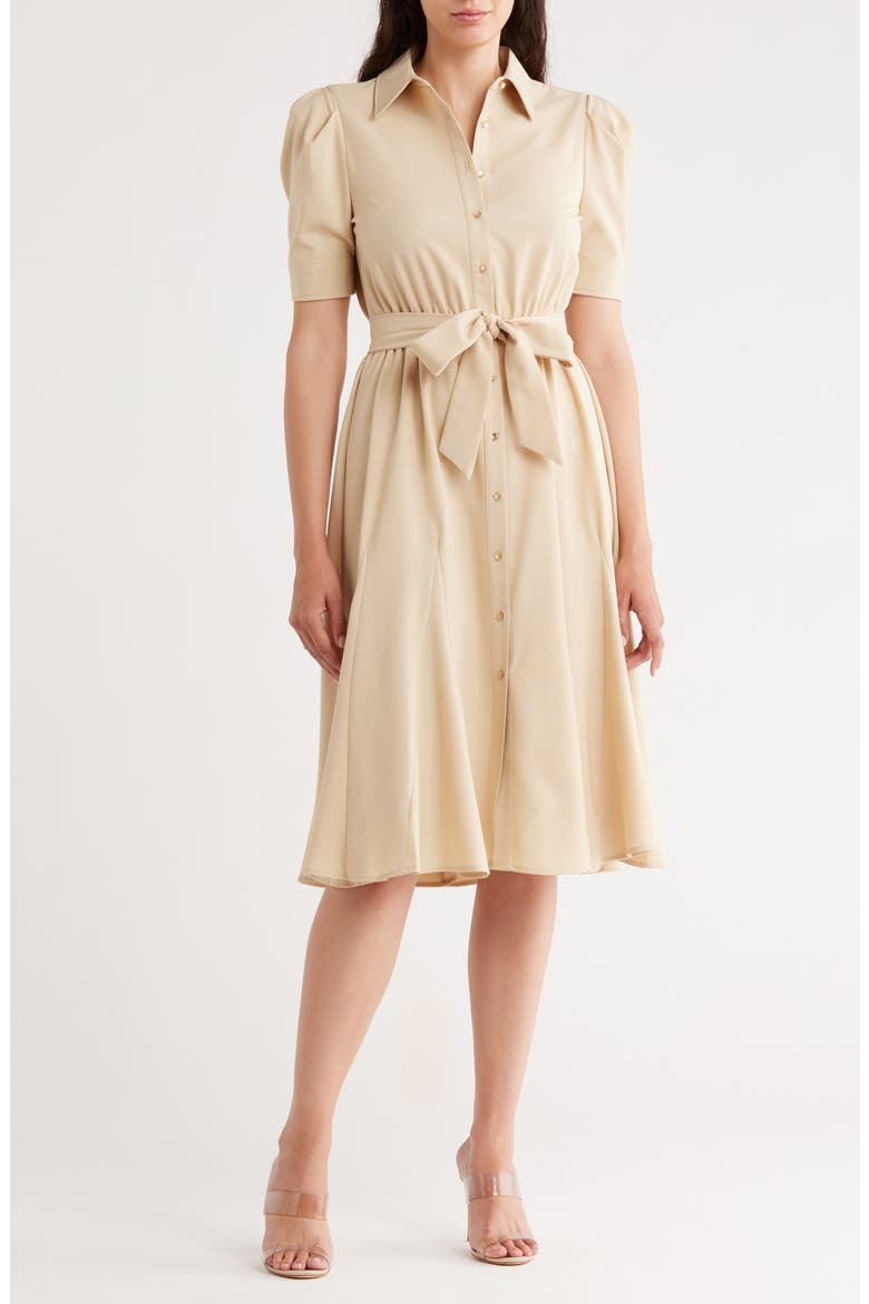 Belted Shirtdress, Main, color, WARM SAND