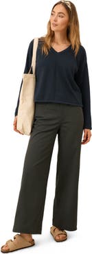 Pact Organic Cotton Stretch Twill Wide Leg Pant