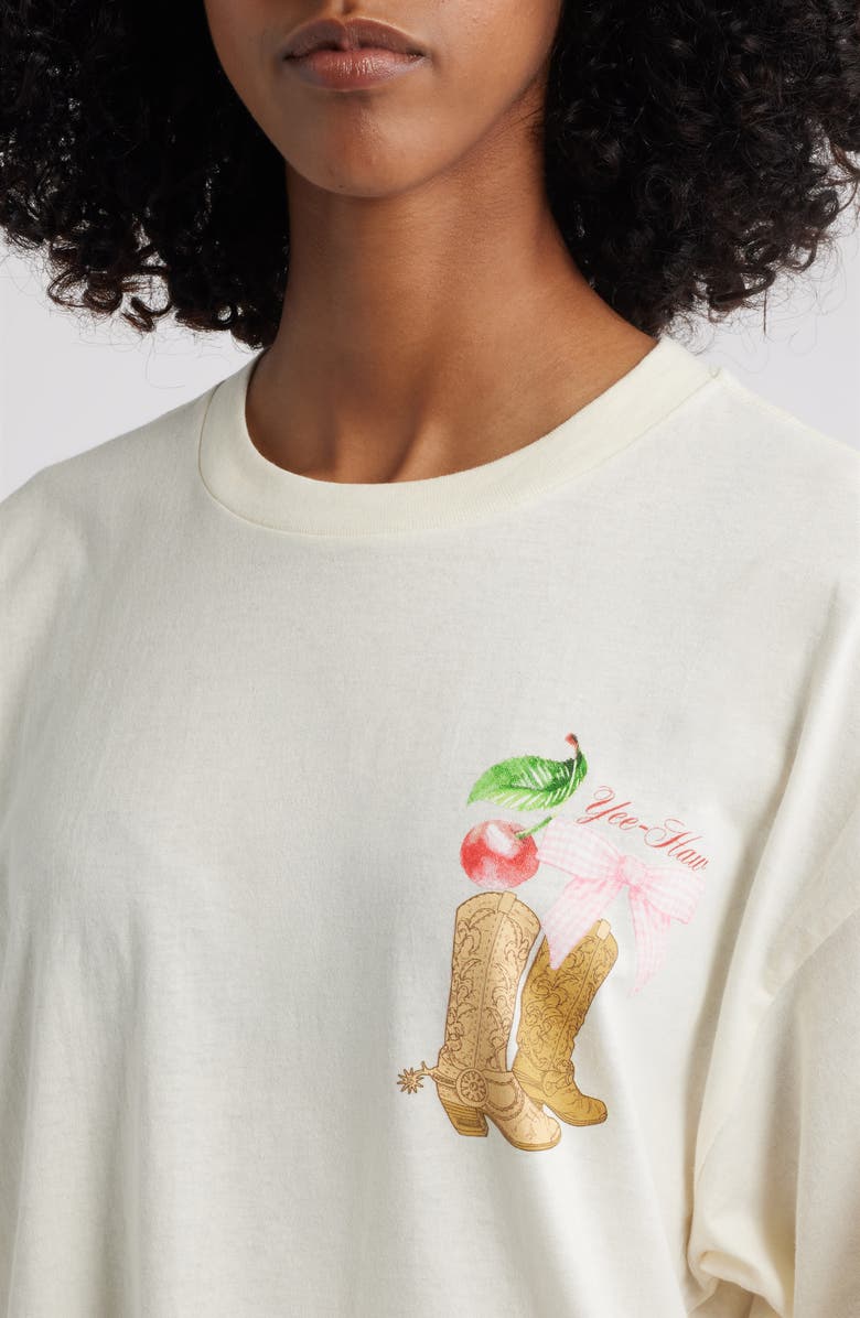 GOLDEN HOUR Cowboy Collage Cotton Graphic T-Shirt, Alternate, color, Marshmallow