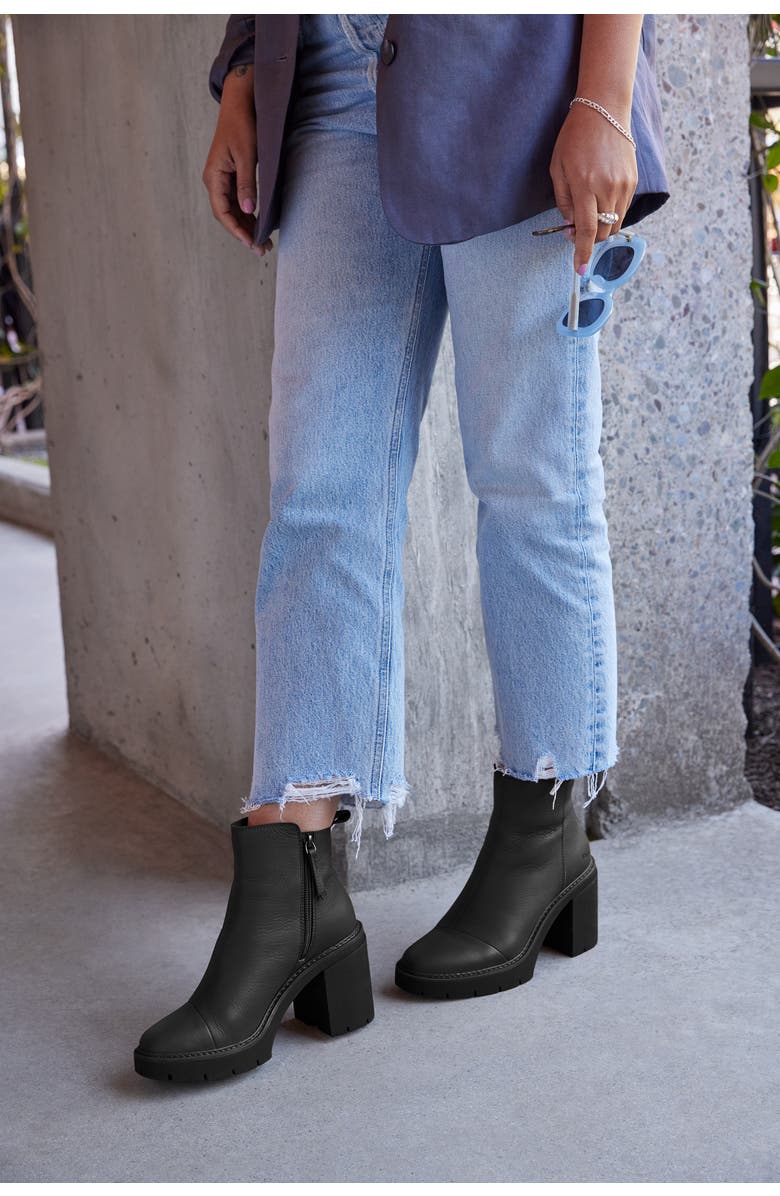 TOMS Rya Leather Bootie, Alternate, color,