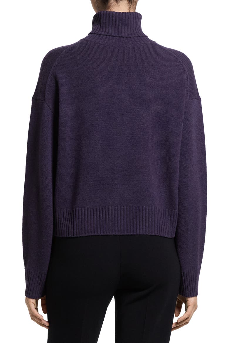 Fold-Over Turtleneck Cashmere Sweater, Alternate, color, NIGHTSHADE - H0P