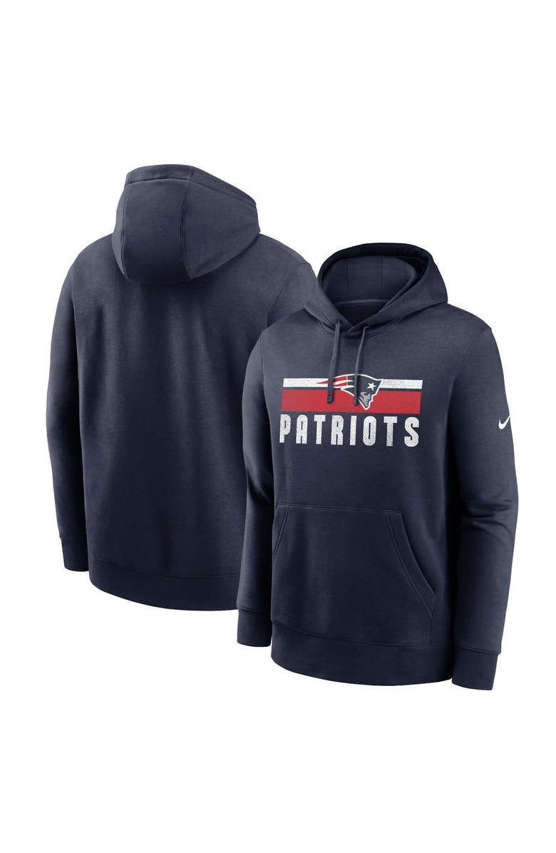 Nike Men's Nike Navy New England Patriots Club Fleece Pullover Hoodie, Main, color, 