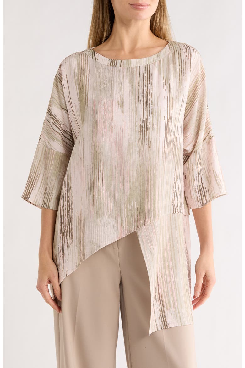 Uneven Hem Tunic Shirt, Main, color, PINK