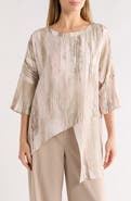 PATRIZIA LUCA Uneven Hem Tunic Shirt